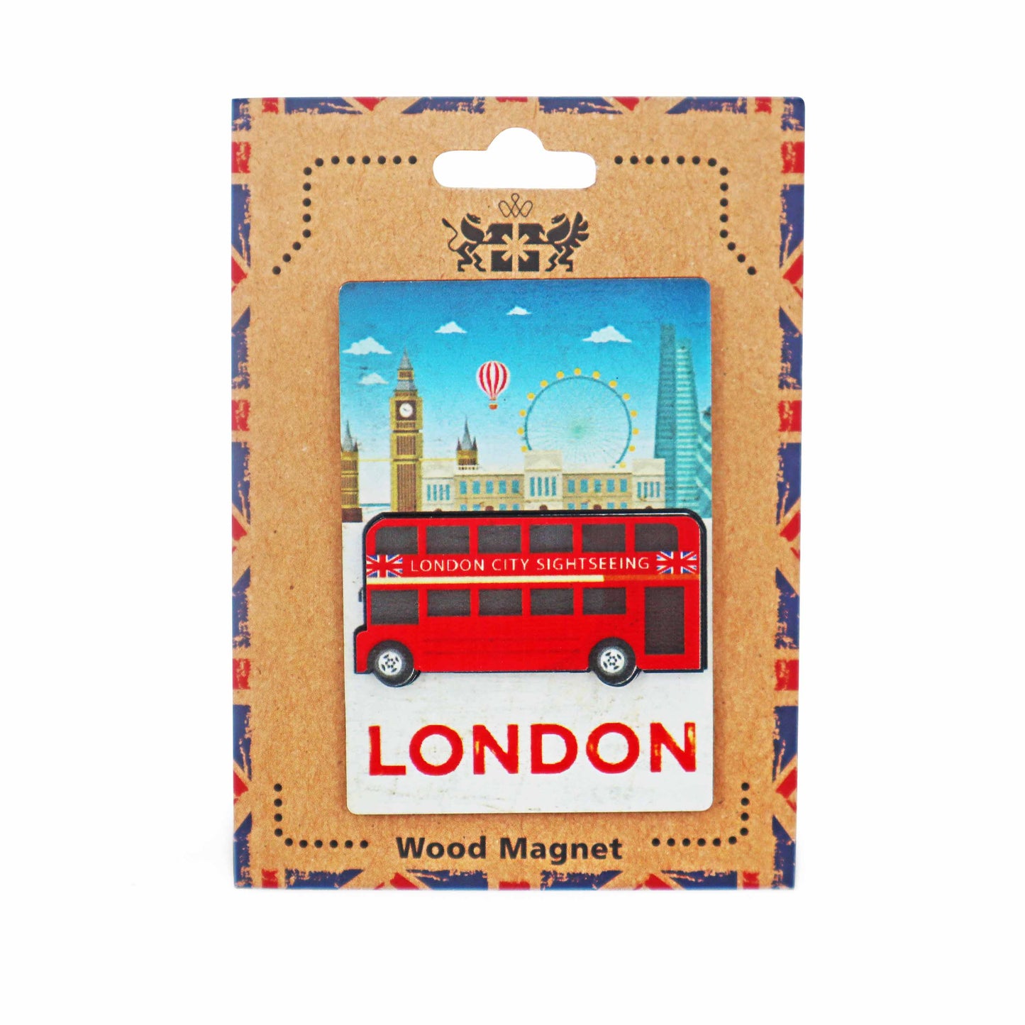 London Souvenir Wooden 3D Magnet - Design 31 - London Souvenirs