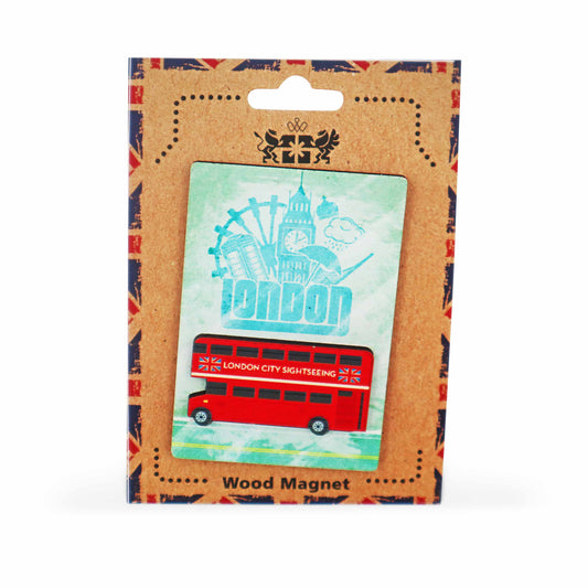 London Souvenir Wooden 3D Magnet - Design 28 - British Gifts