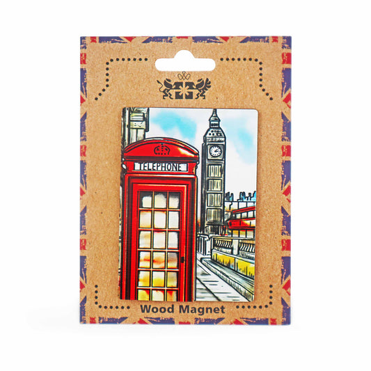 London Souvenir Wooden 3D Magnet - Design 12 - London Souvenirs