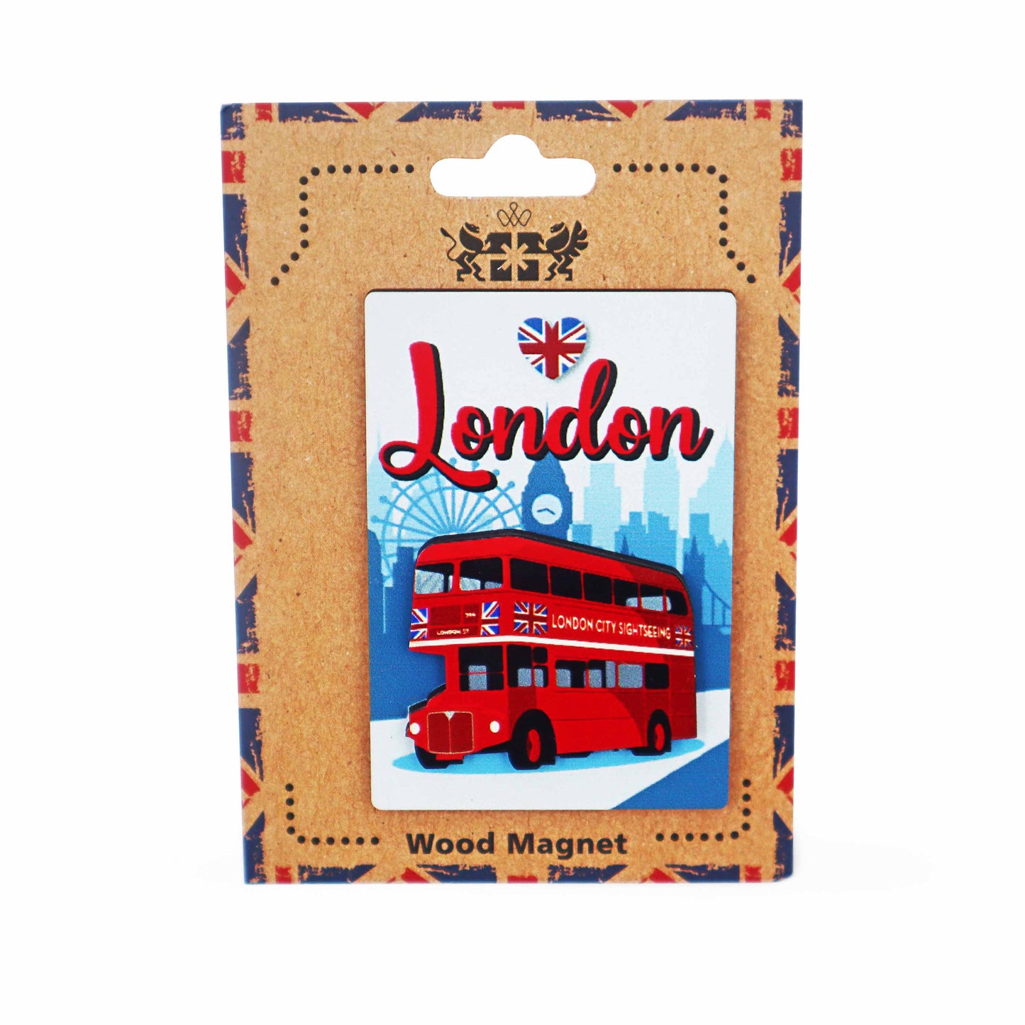 London Souvenir Wooden 3D Magnet - Design 23 - London Souvenirs