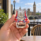 London Base Shot Glass shown naturally in use in the UK