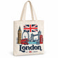 London EST Large Cotton Tote Bag on a clean white background