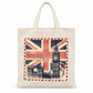 London EST Medium Cotton Tote Bag on a clean white background