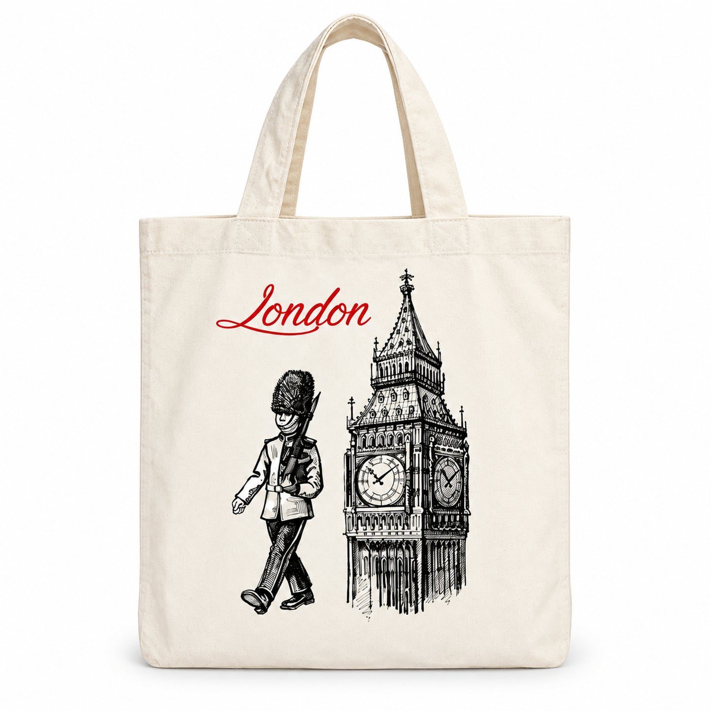 London Guard Medium Cotton Tote Bag on a clean white background