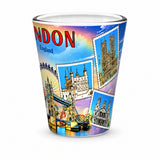 London Panorama Shot Glass on a clean white background