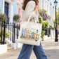 Notting Hill Medium Cotton Tote Bag shown naturally in use in the UK