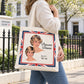 Princess Diana Large Cotton Tote Bag shown naturally in use in the UK
