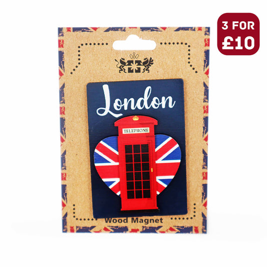 London Souvenir Wooden 3D Magnet - Design 24 - British Gifts