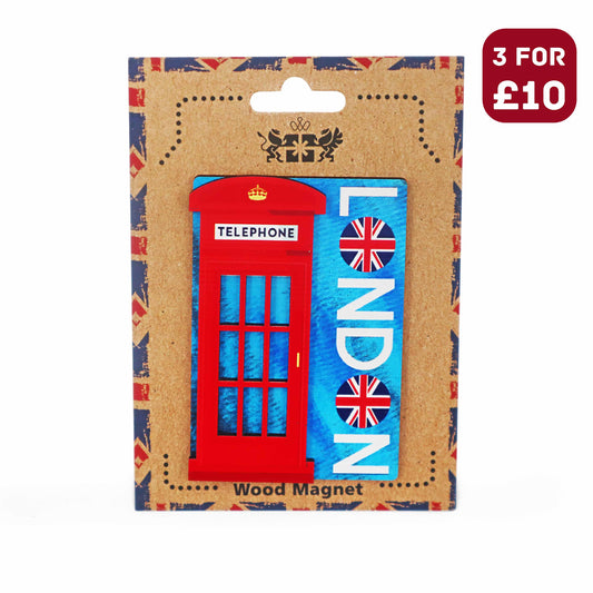 London Souvenir Wooden 3D Magnet - Design 25 - British Gifts