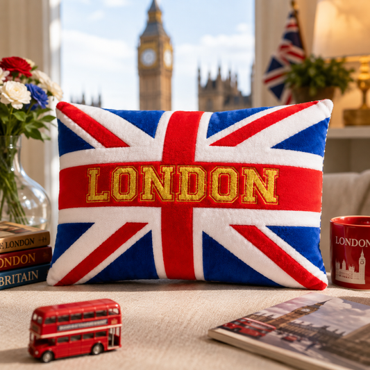 Union Jack London decorative cushion lifestyle image