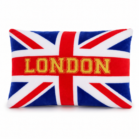 Union Jack London decorative cushion studio image