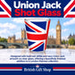 Union Jack Shot Glass in a British Gift Shop product advertisement