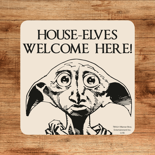 House-Elves Welcome Here! Coaster Official Licensed