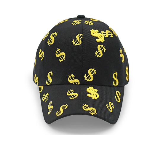 Black & Gold Dollar Signs Cap