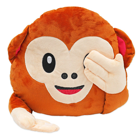 Cheeky Monkey Emoji Pillow