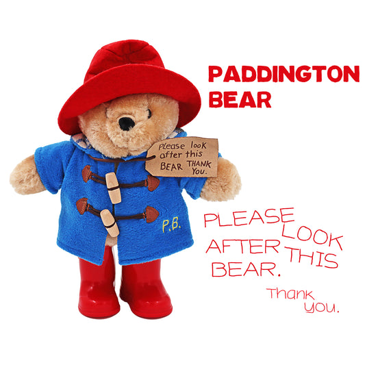 Classic Paddington Bear with Red Wellington Boots