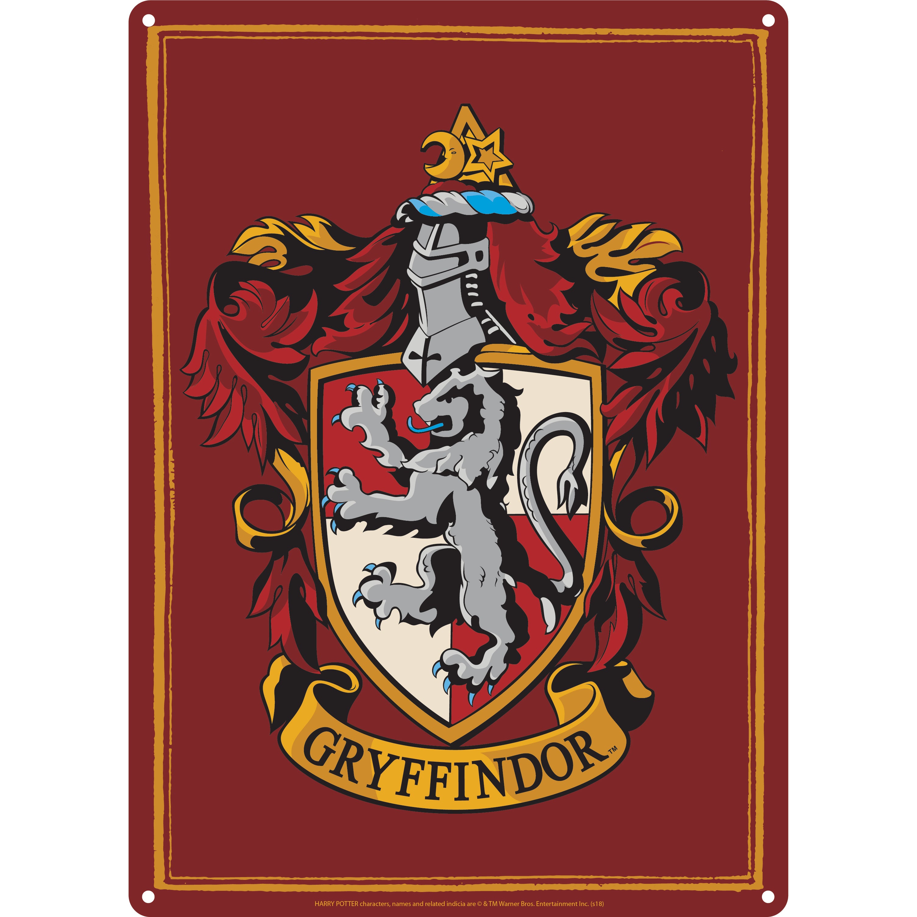 Harry Potter Gryffindor Crest Tin Sign Official Licensed