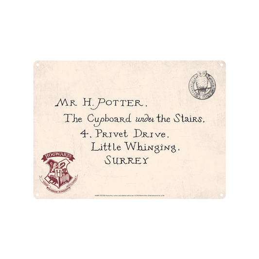 Harry Potter Letters Tin Sign