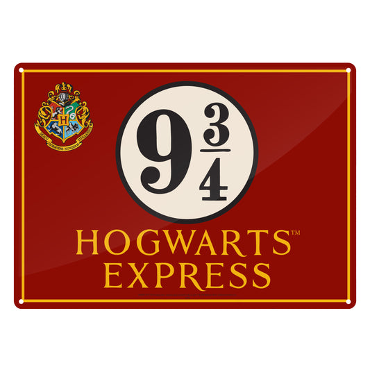 Harry Potter Hogwarts Express Logo Platform 9 3/4 Hogwarts Express Tin Sign