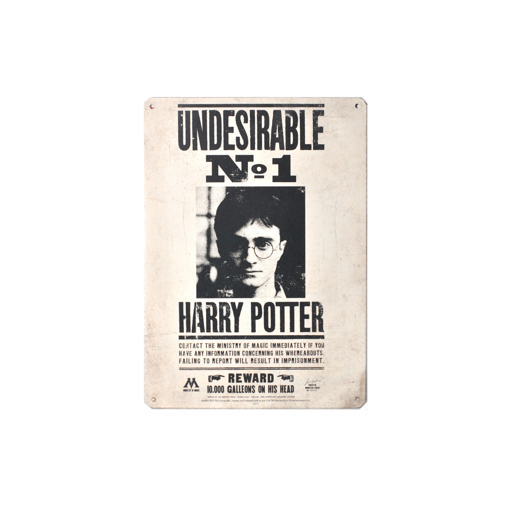 Harry Potter Undesirable No.1 Tin Sign - Official Licensed Merchandise –  British Gift Shop