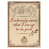 I Solemnly Swear That I am up to no good Harry Potter Tin Sign