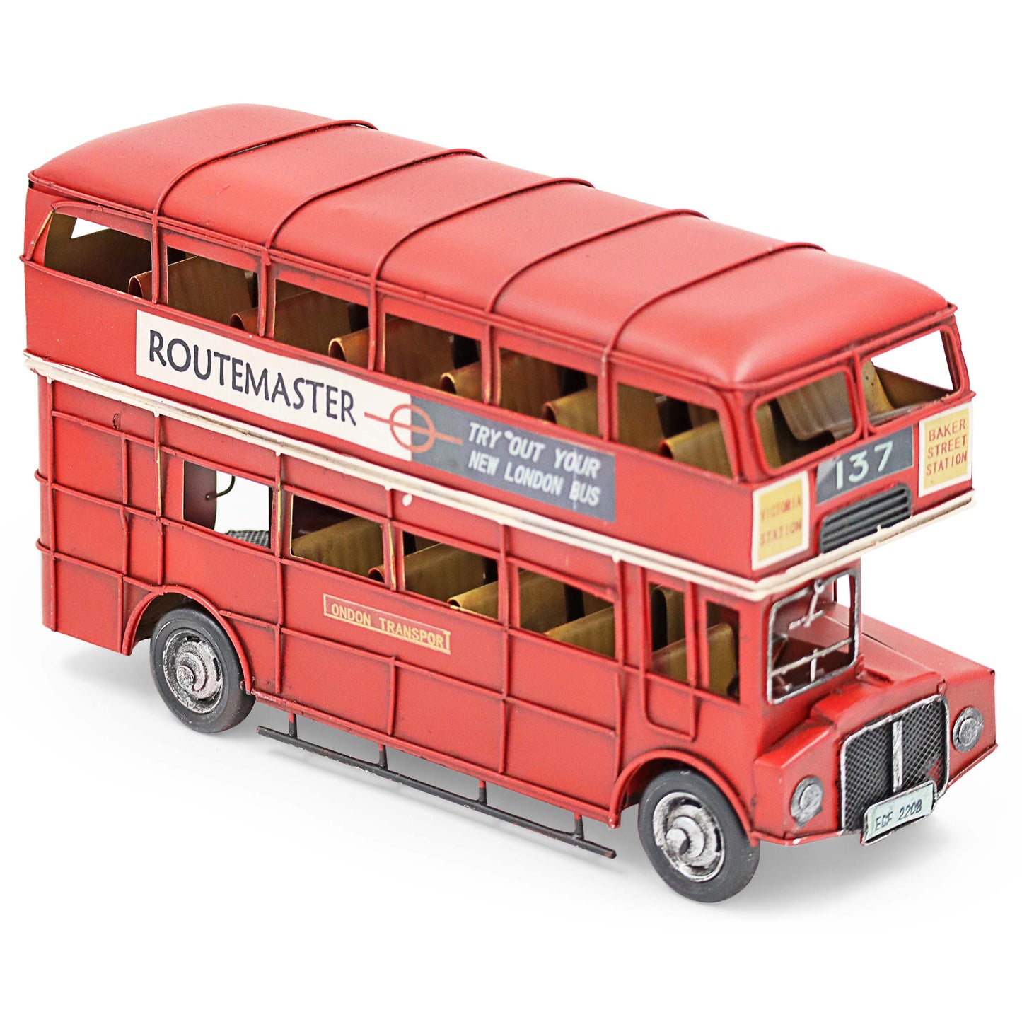 London red bus tin ornament