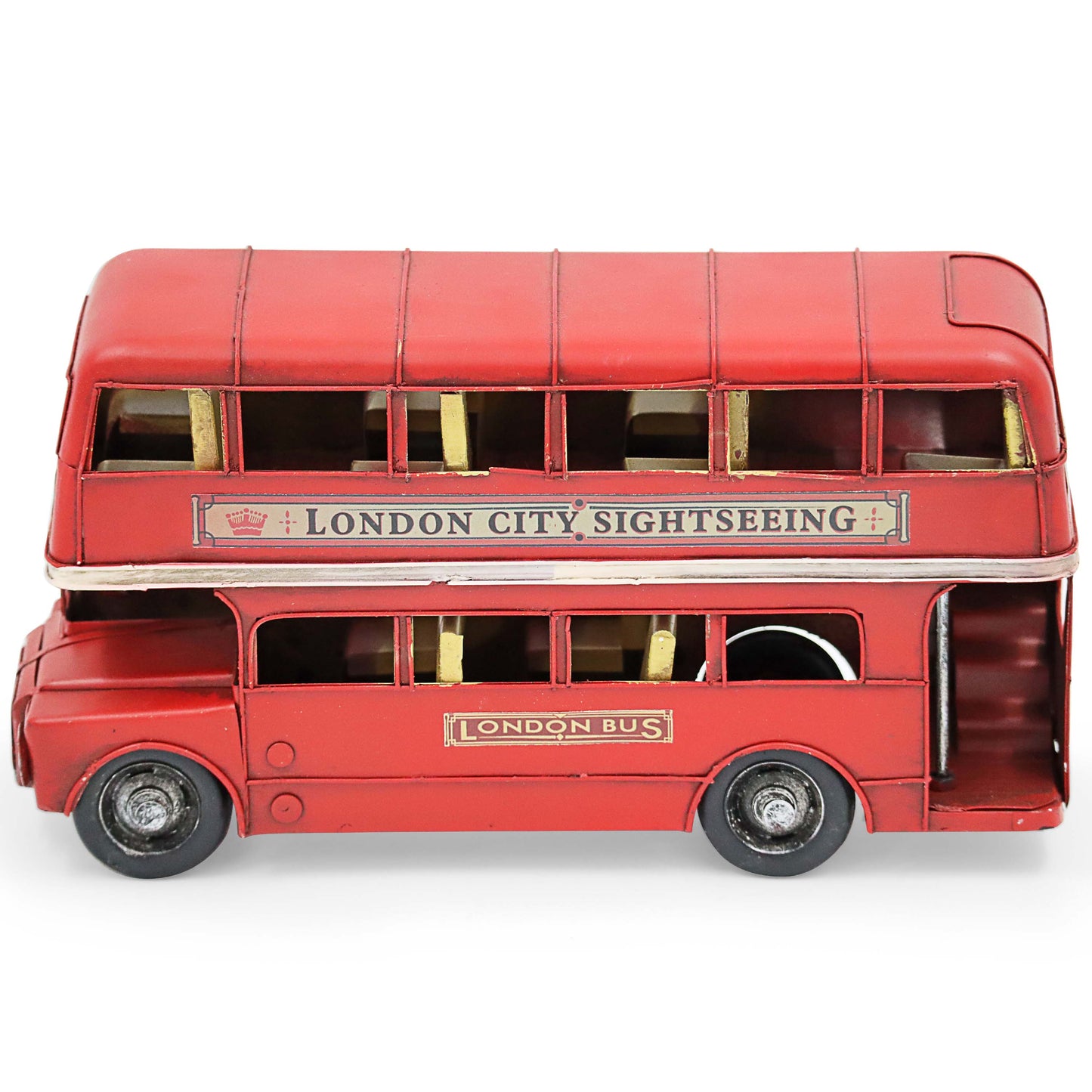 London Double Decker Bus Tin Ornament