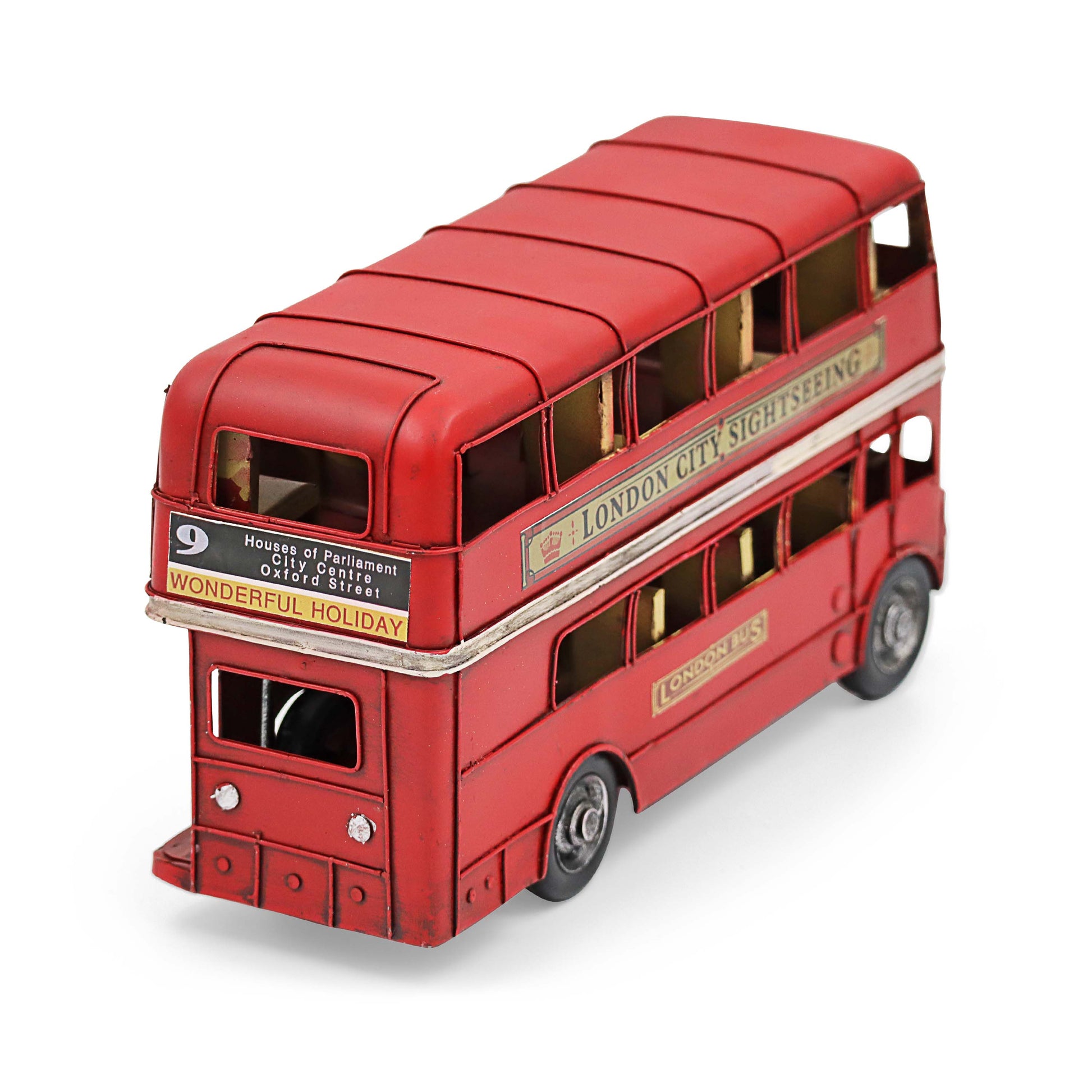 London Double Decker Bus Tin Ornament