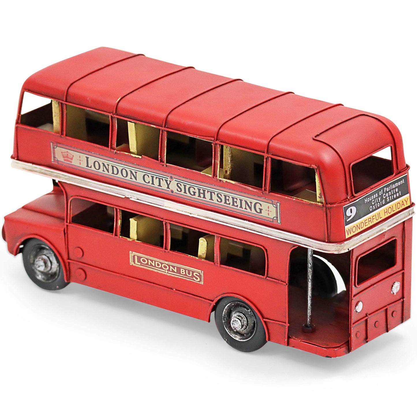 London Double Decker Bus Tin Ornament