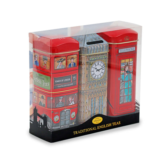 Traditional London Tea Caddy Gift Set