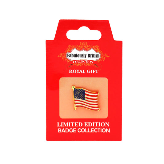 American Flag Enamel Pin Badge