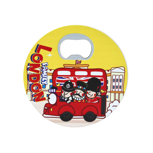 London Souvenir Magnetic Coaster & Bottle Opener