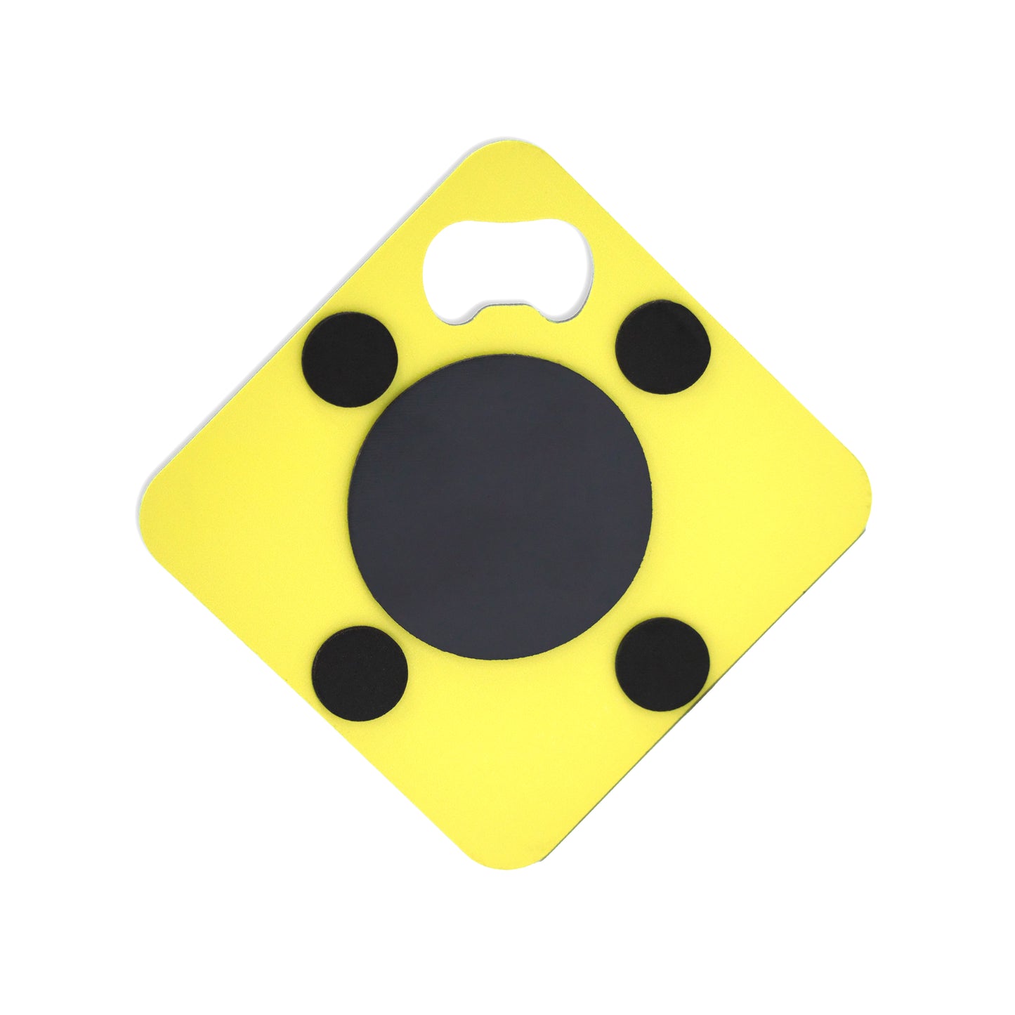 Yellow London Family Magnetic Coaster and Bottle Opener