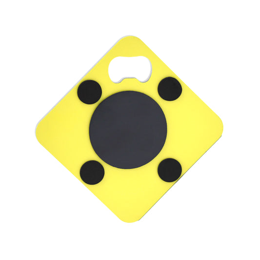 Yellow London Family Magnetic Coaster and Bottle Opener