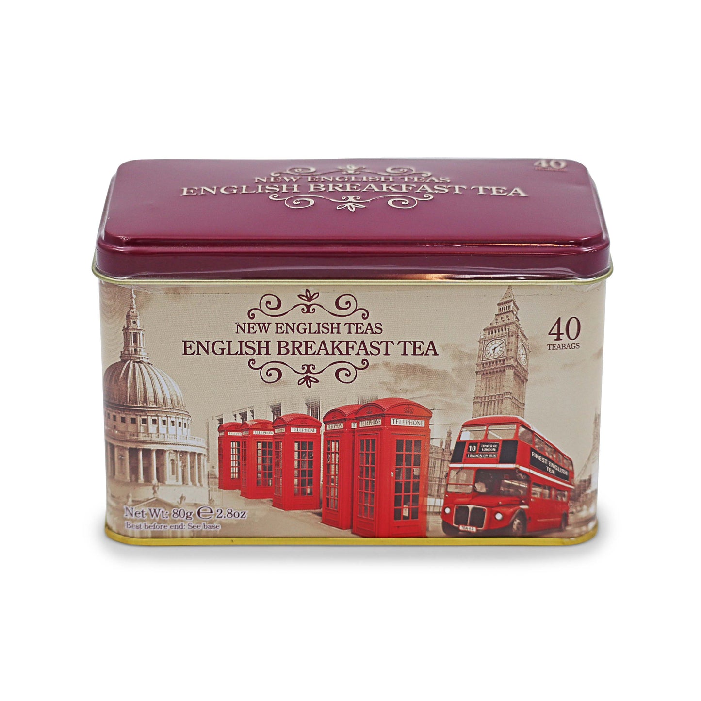 Vintage London Breakfast Tea Caddy