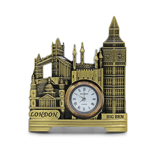 London Souvenir Army Green Desk Table Clock