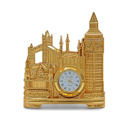 London Souvenir Gold Desk Clock