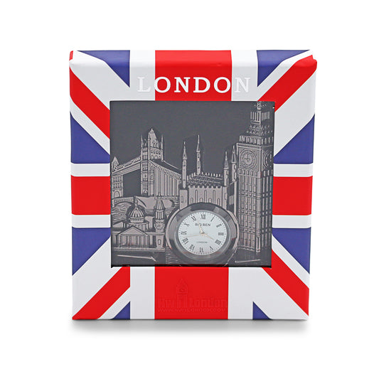 Dark Grey London Table Desk Clock