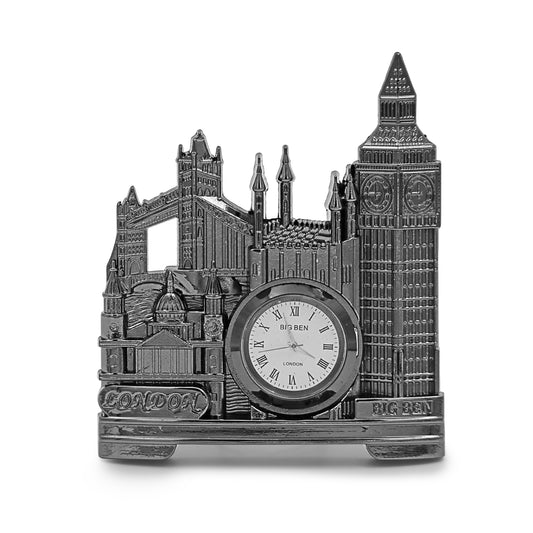 Dark Grey London Table Desk Clock