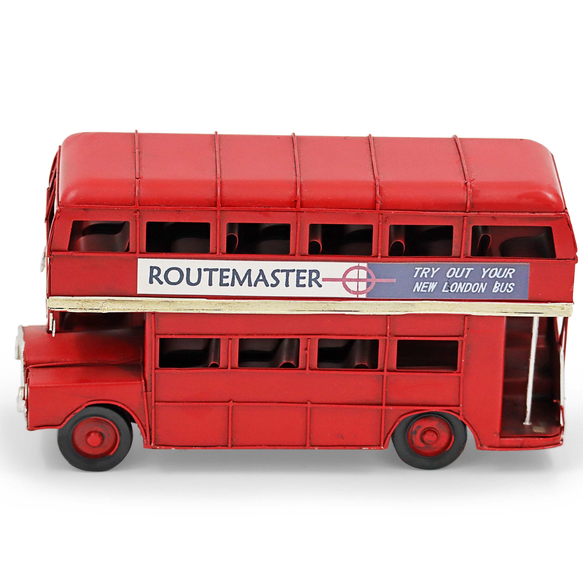 London Red Bus Tin Ornament Gift 