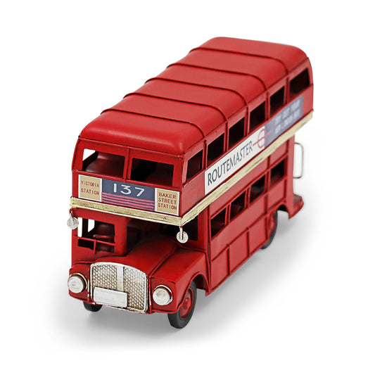 London Red Bus Tin Ornament Gift 