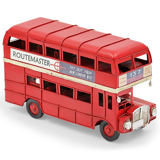 London Red Bus Tin Ornament Gift 