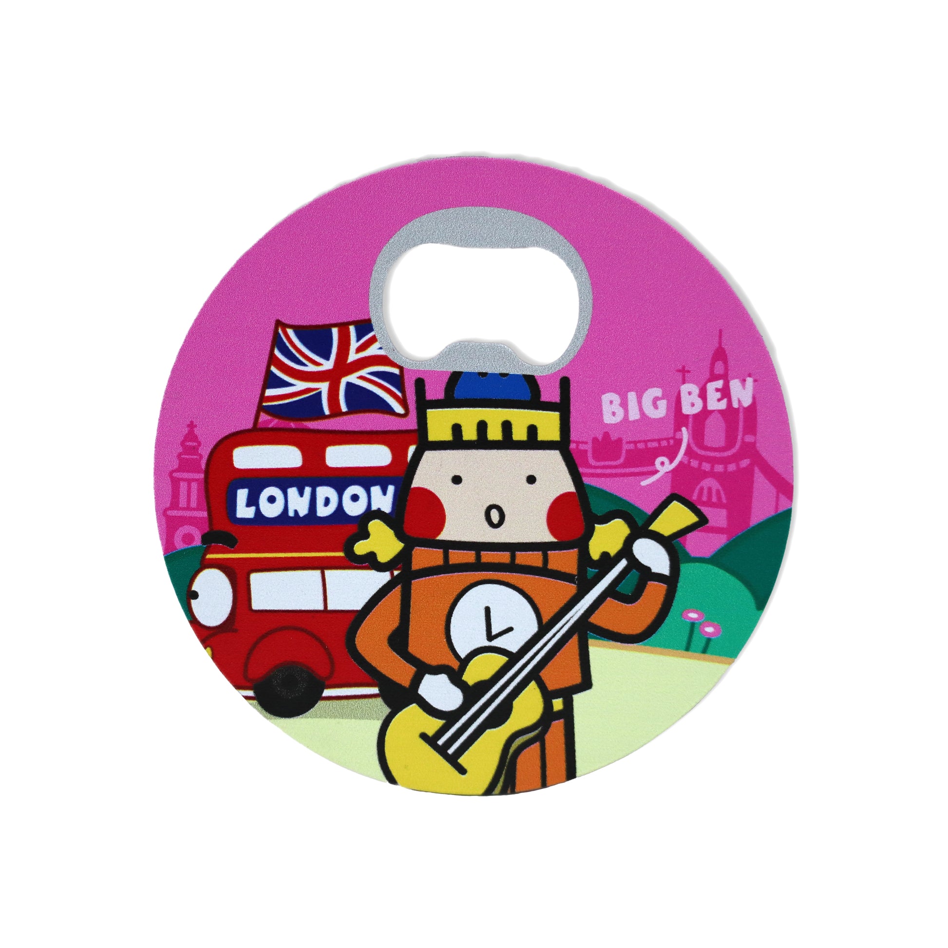 London Souvenir Magnetic Coaster & Bottle Opener