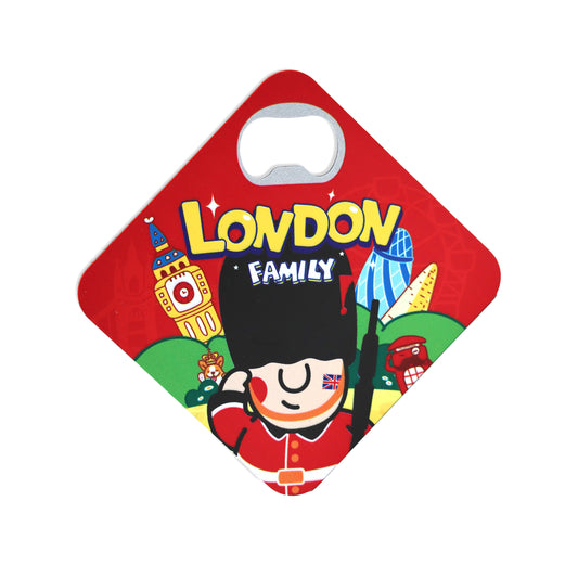 London Family Magnetic Coaster and Bottle Opener