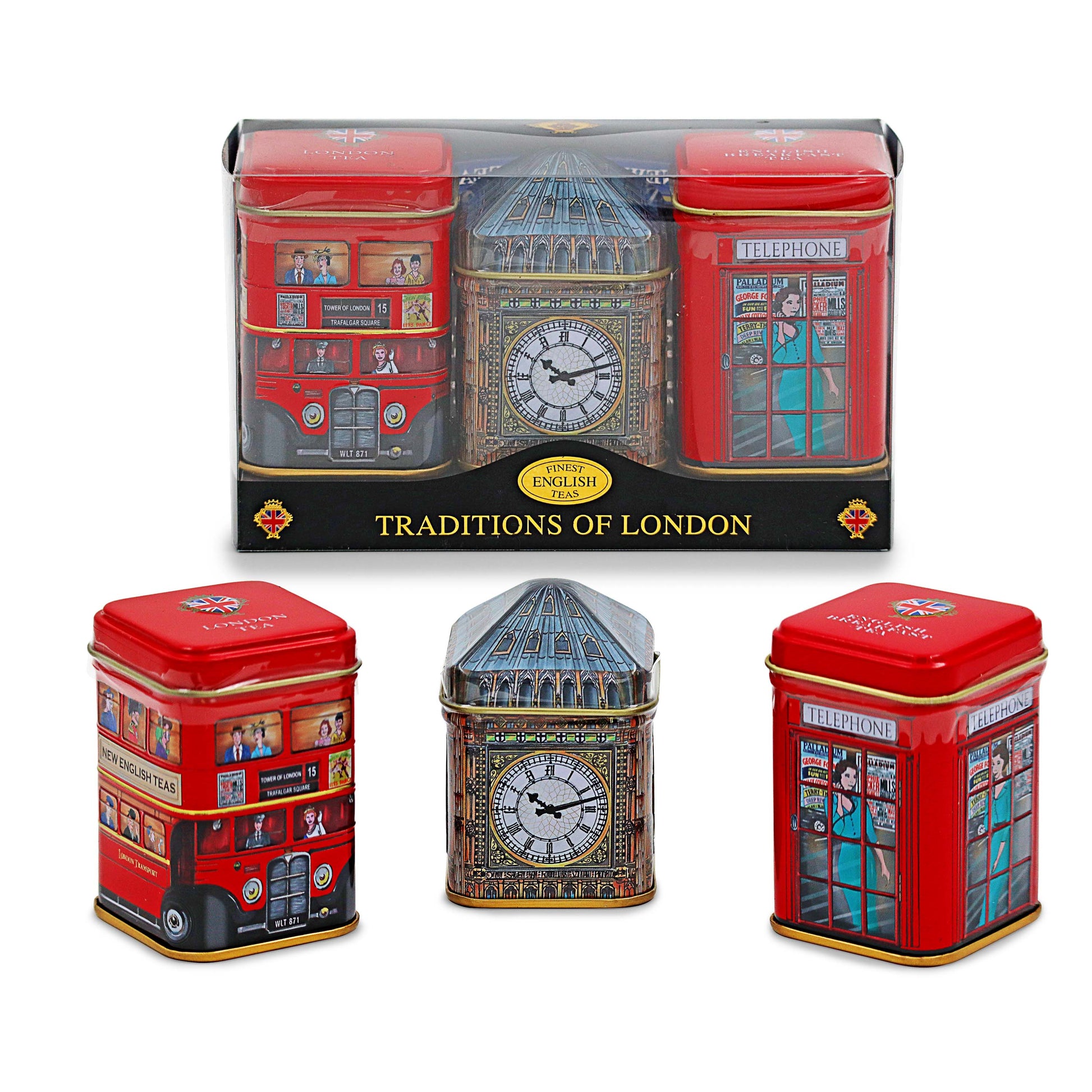 Traditions Of London Tea Caddy Gift Set 75g - British Gift Shop