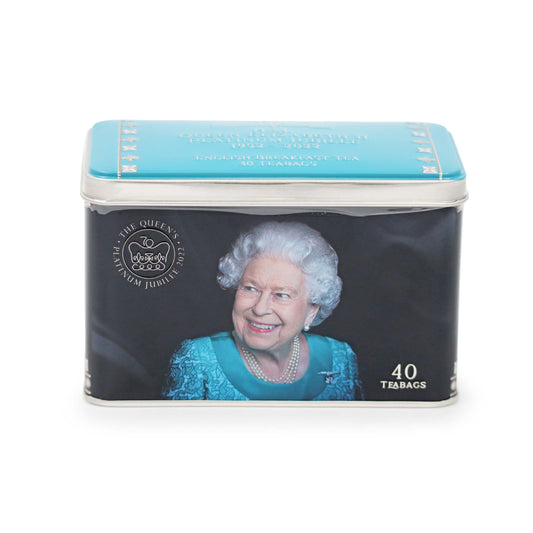Queen Elizabeth Platinum Jubilee 40 Teabags Tea Caddy Tin