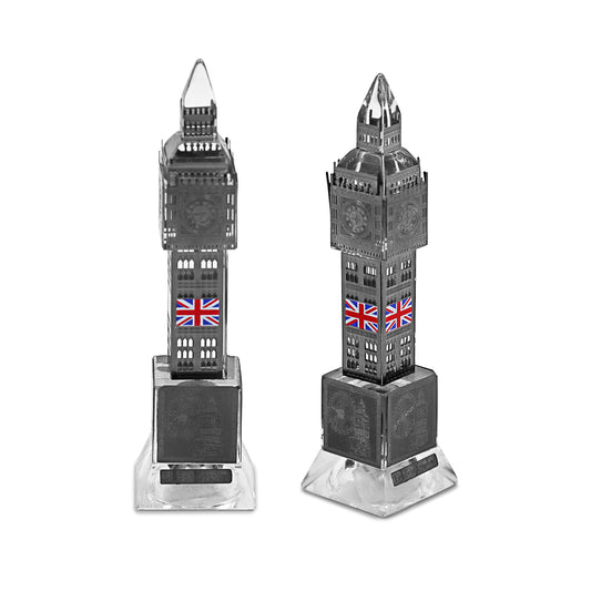 Small Grey Union Jack Crystal Big Ben Model