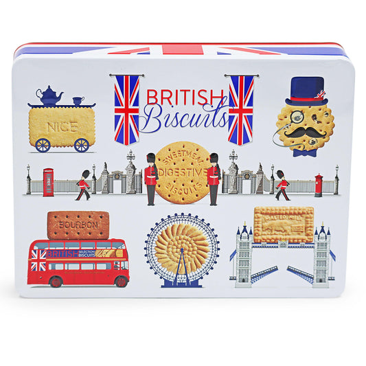 British Biscuit Assortment Tin - London Souvenir Union Jack