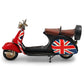 Union Jack Motorcycle Tin Ornament