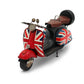 Union Jack Motorcycle Tin Ornament